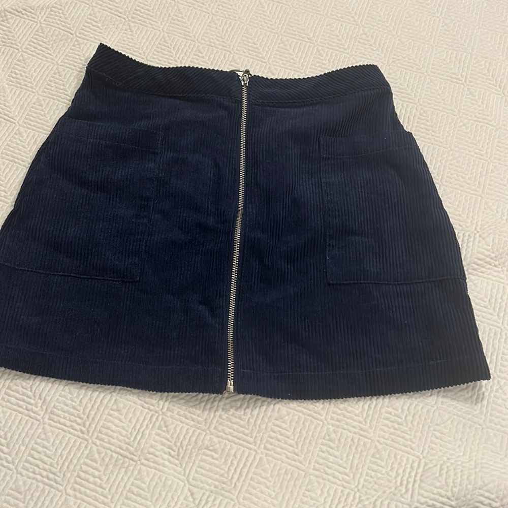 Blue Rain Corduroy Skirt